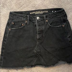 Hollister Black Jean Skirt so 2 EUC